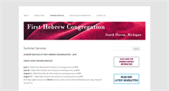 Desktop Screenshot of firsthebrewcongregation.org